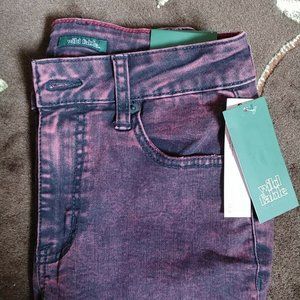 Wild Fable Acid Wash Pink Black Skinny Jeans NWT Size 2